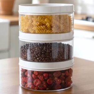3 Oval Stackable Food Containers